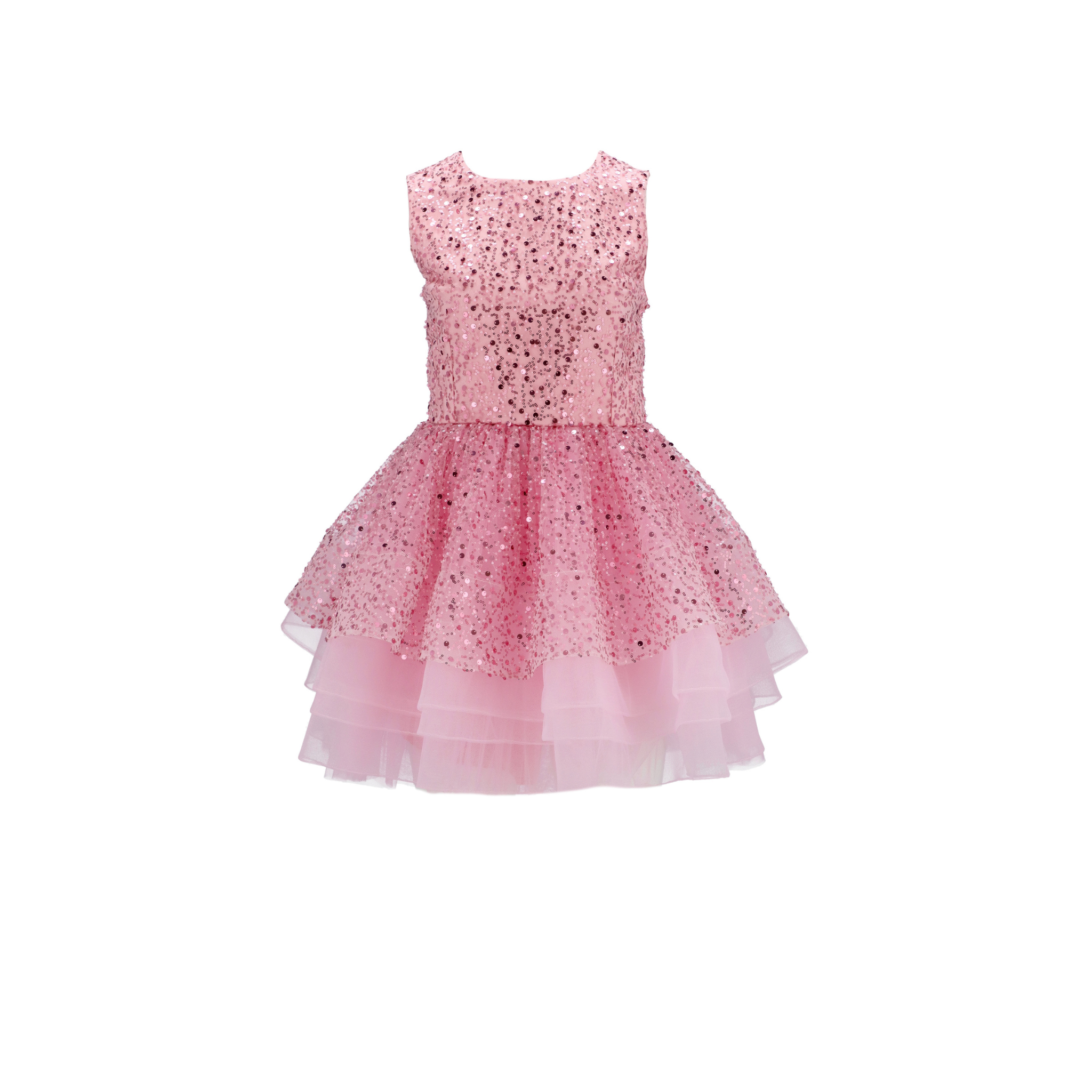 Pink sparkly woman dress