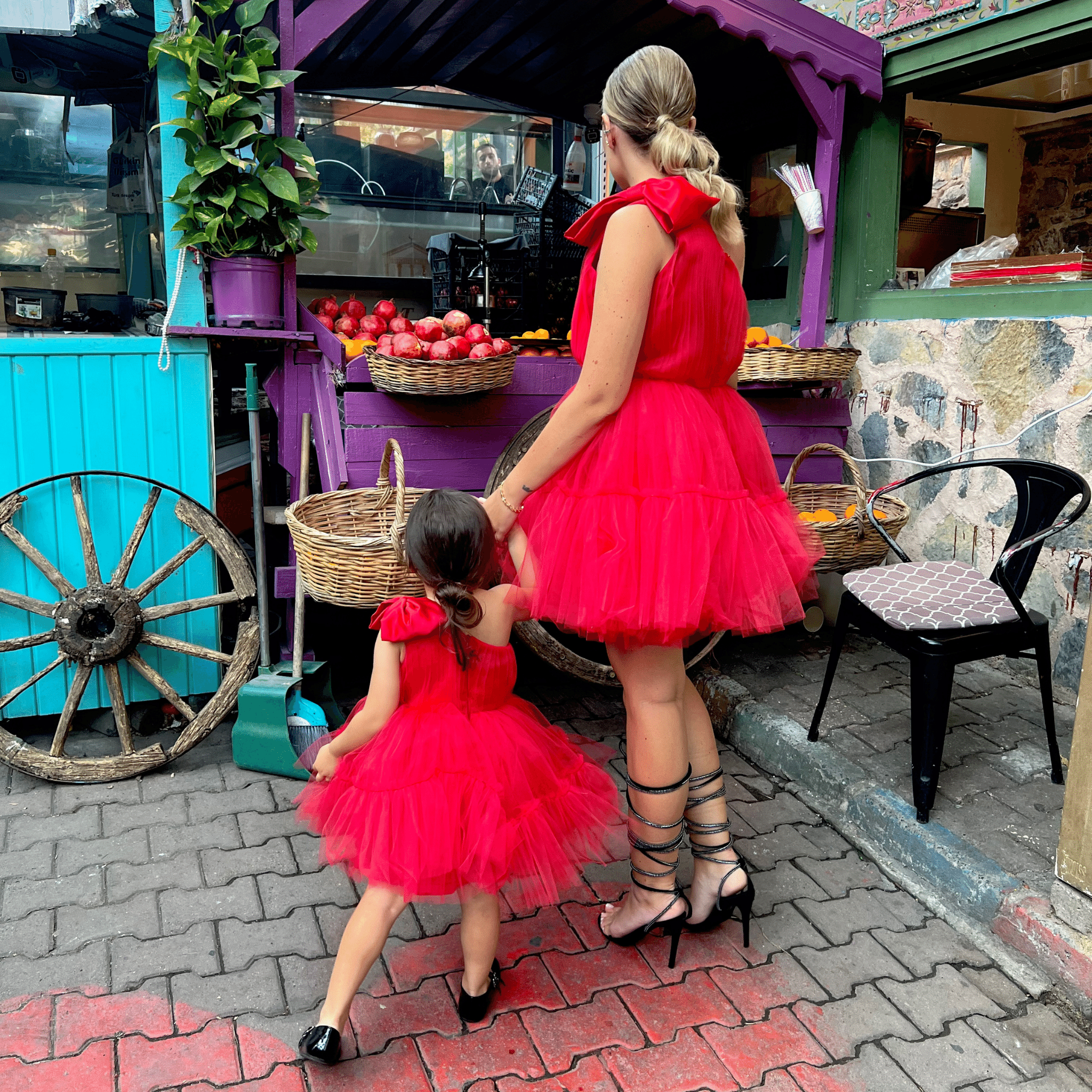 Red woman dress