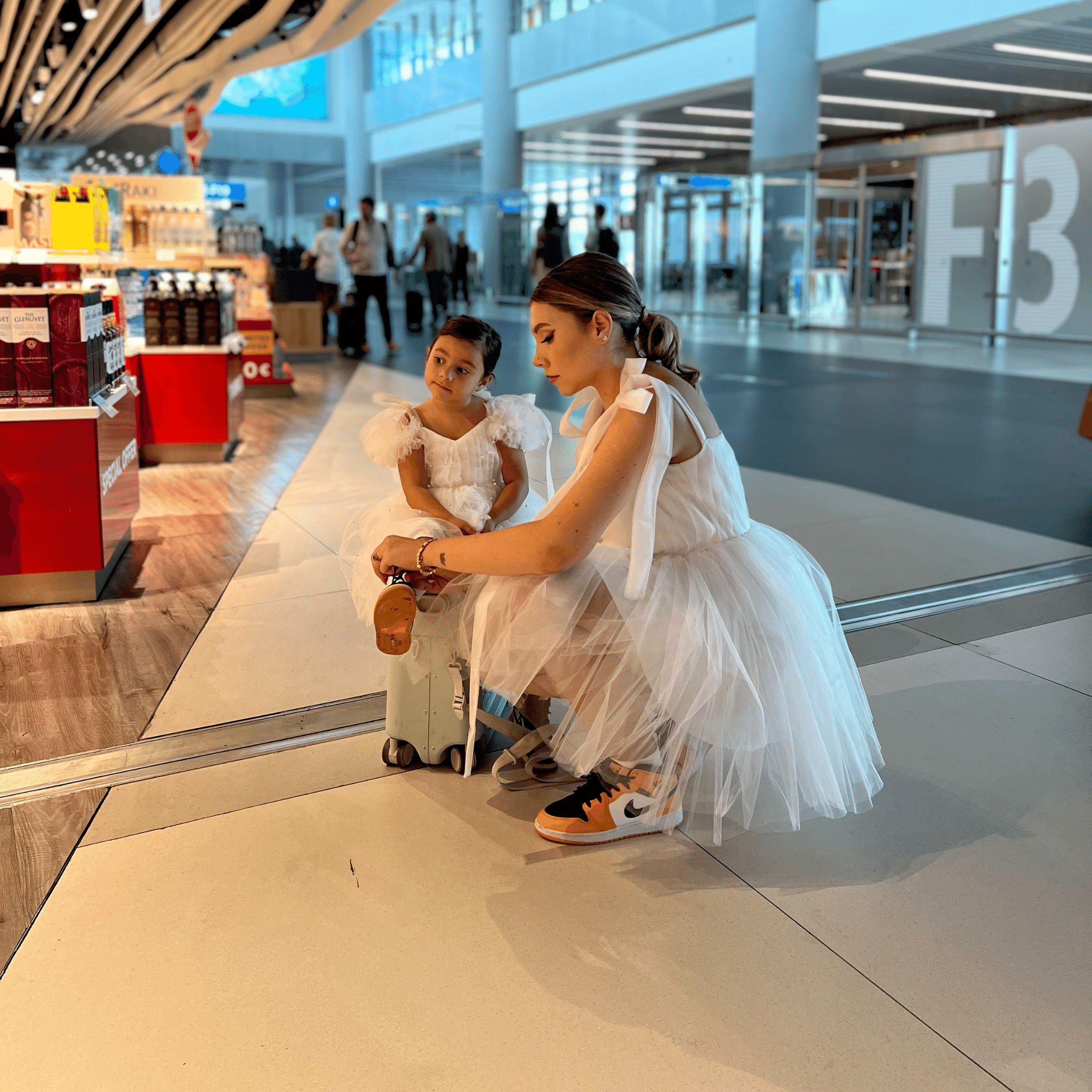 Milky white woman dress